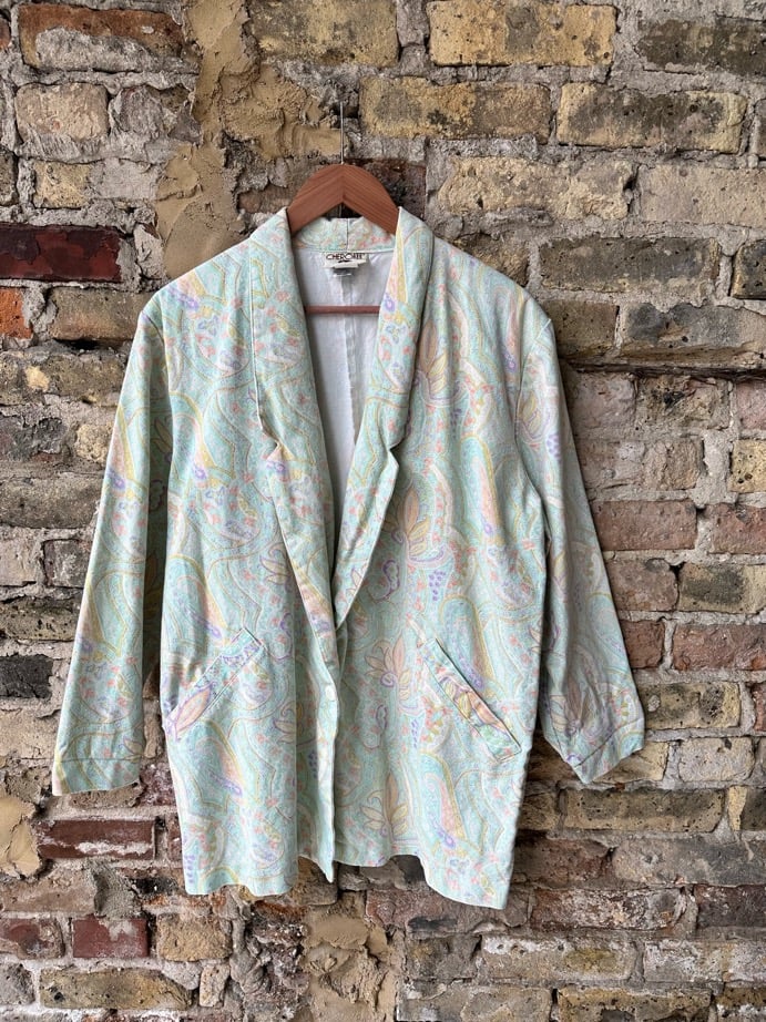 Cherokee soft paisley blazer